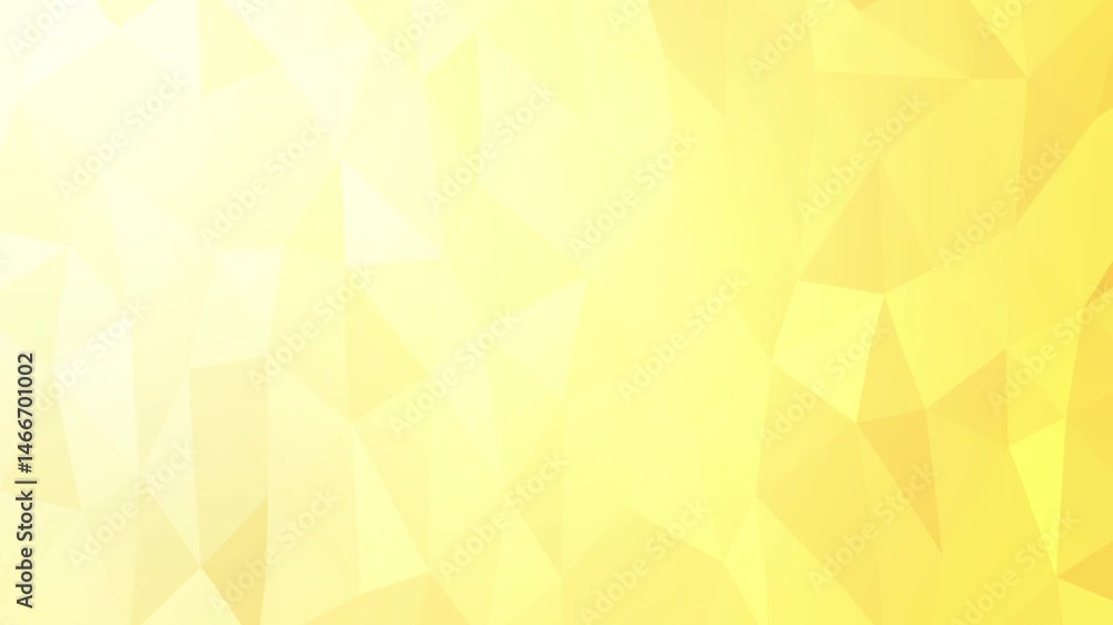 Abstract polygonal gold yellow gradient surface. Geometric poly gold triangles motion background.