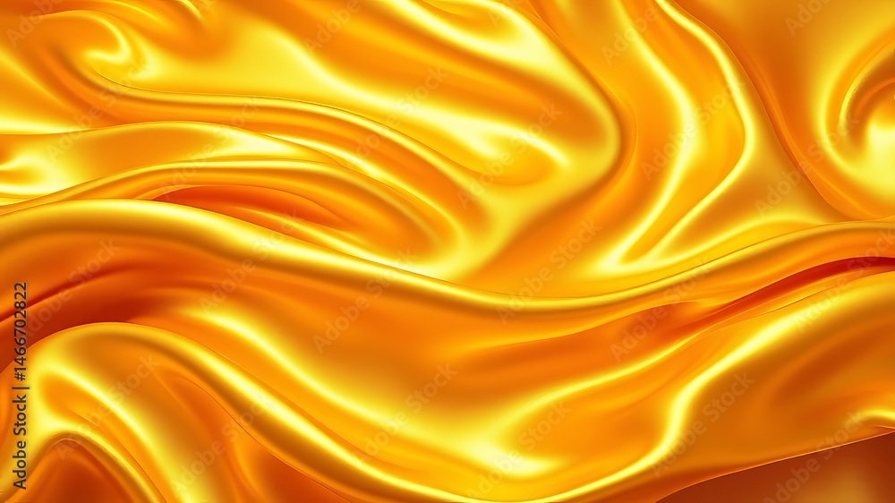 Luxurious golden silk fabric with elegant flowing waves and shimme texture creates a rich and opulent background. Luxurious golden silk fabric with elegant flowing waves and shimme texture creates a rich and opulent background.