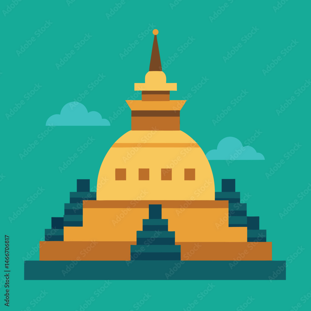 golden pagoda in temple golden pagoda in temple