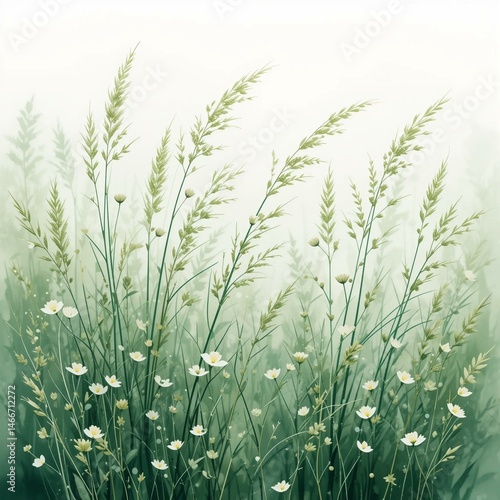 Wildflower with grass