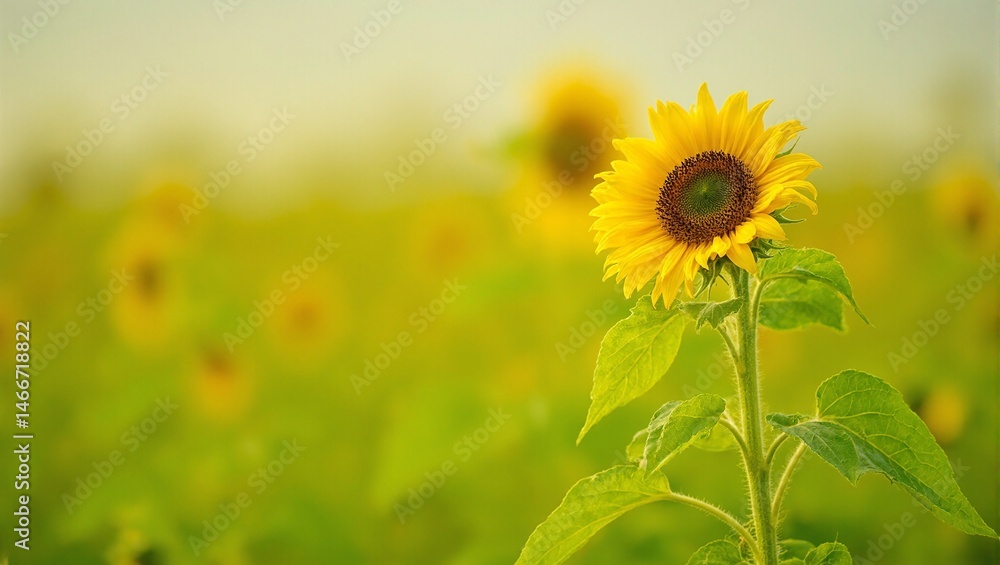 Fototapeta premium Blooming sunflower close up