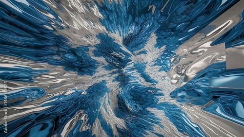 Japanese Leaf Vine Stripe Vector Seamless Pattern