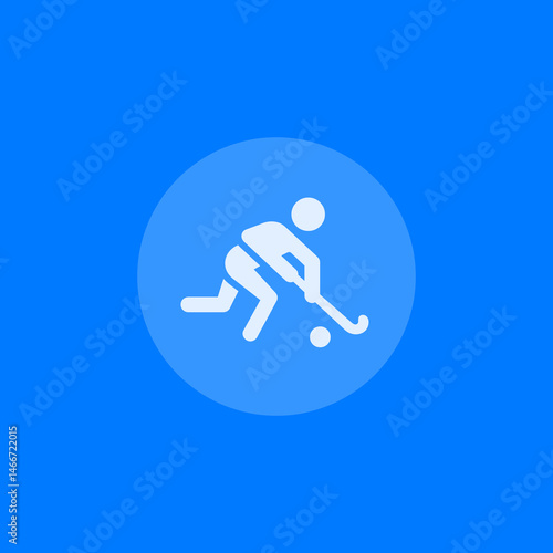Field Hockey Filled Circle Icon