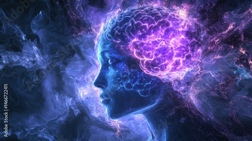 Neural Network Visualization with Glowing Cyber Energy.