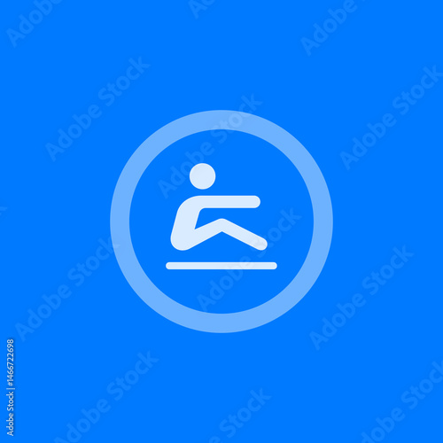 Indoor Rowing Circle Icon