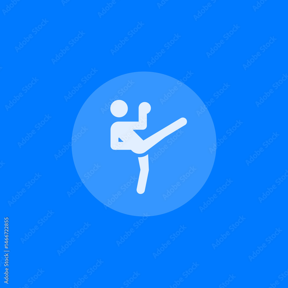 Kickboxing Filled Circle Icon Kickboxing Filled Circle Icon