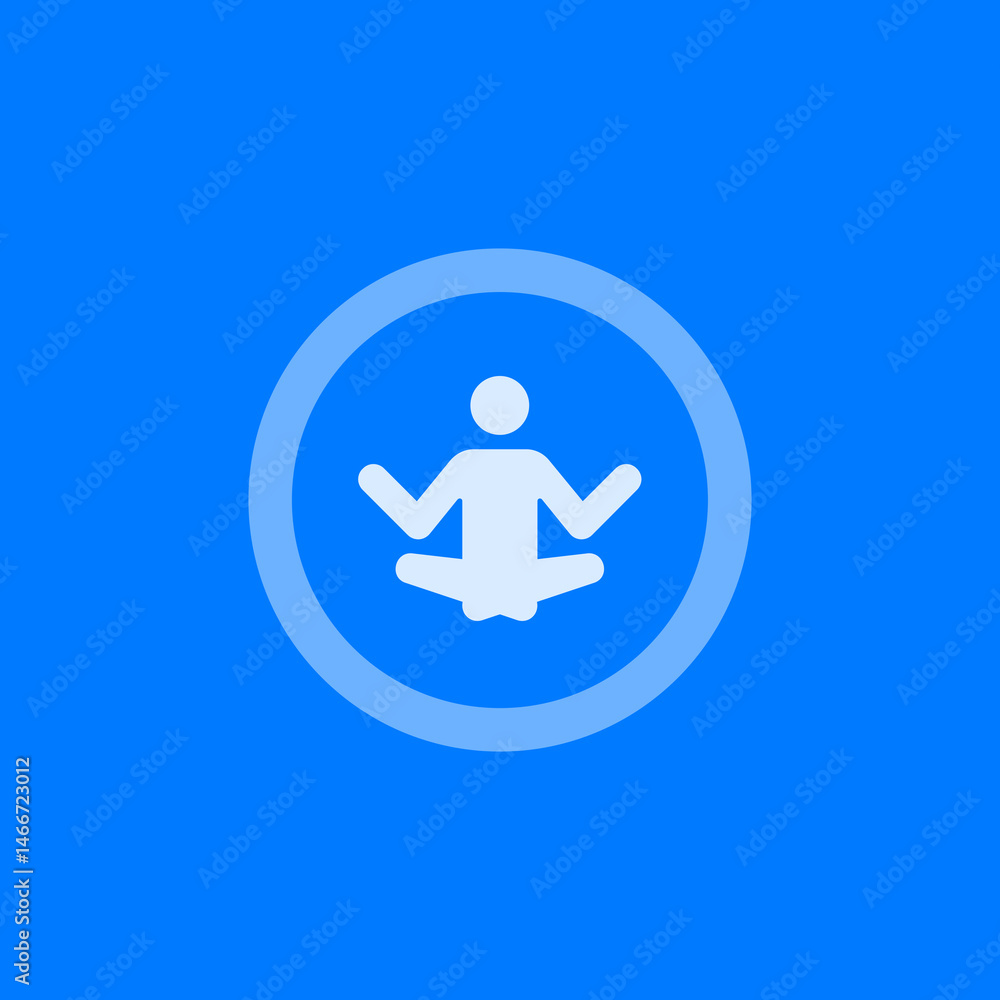 Mind and Body Circle Icon Mind and Body Circle Icon
