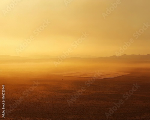Distorted Solar Farm Viewed Through Desert Heat Haze