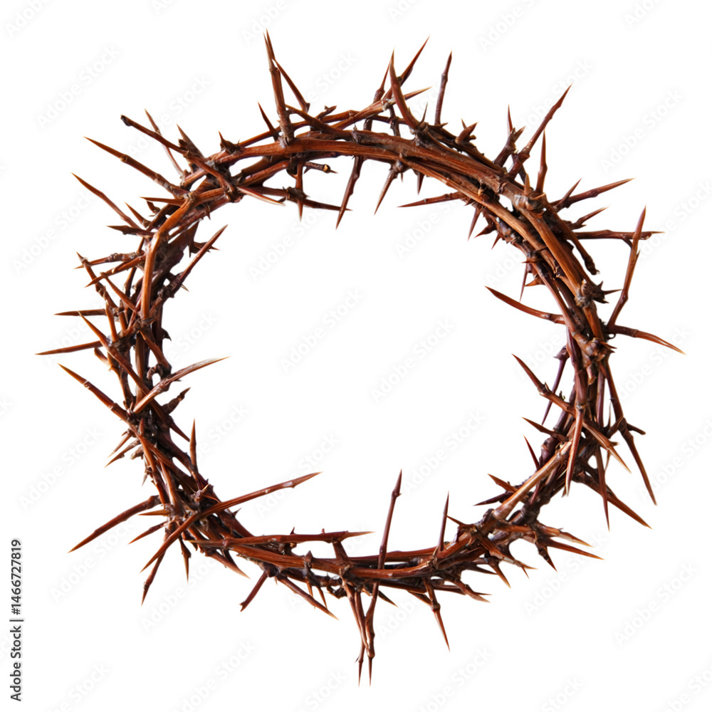 Fototapeta premium Crown of Thorns on Transparent