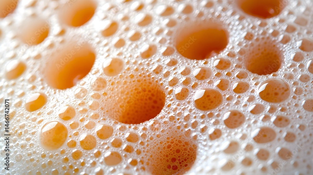 Macro Photograph of Orange and White Porous Sponge Texture Macro Photograph of Orange and White Porous Sponge Texture