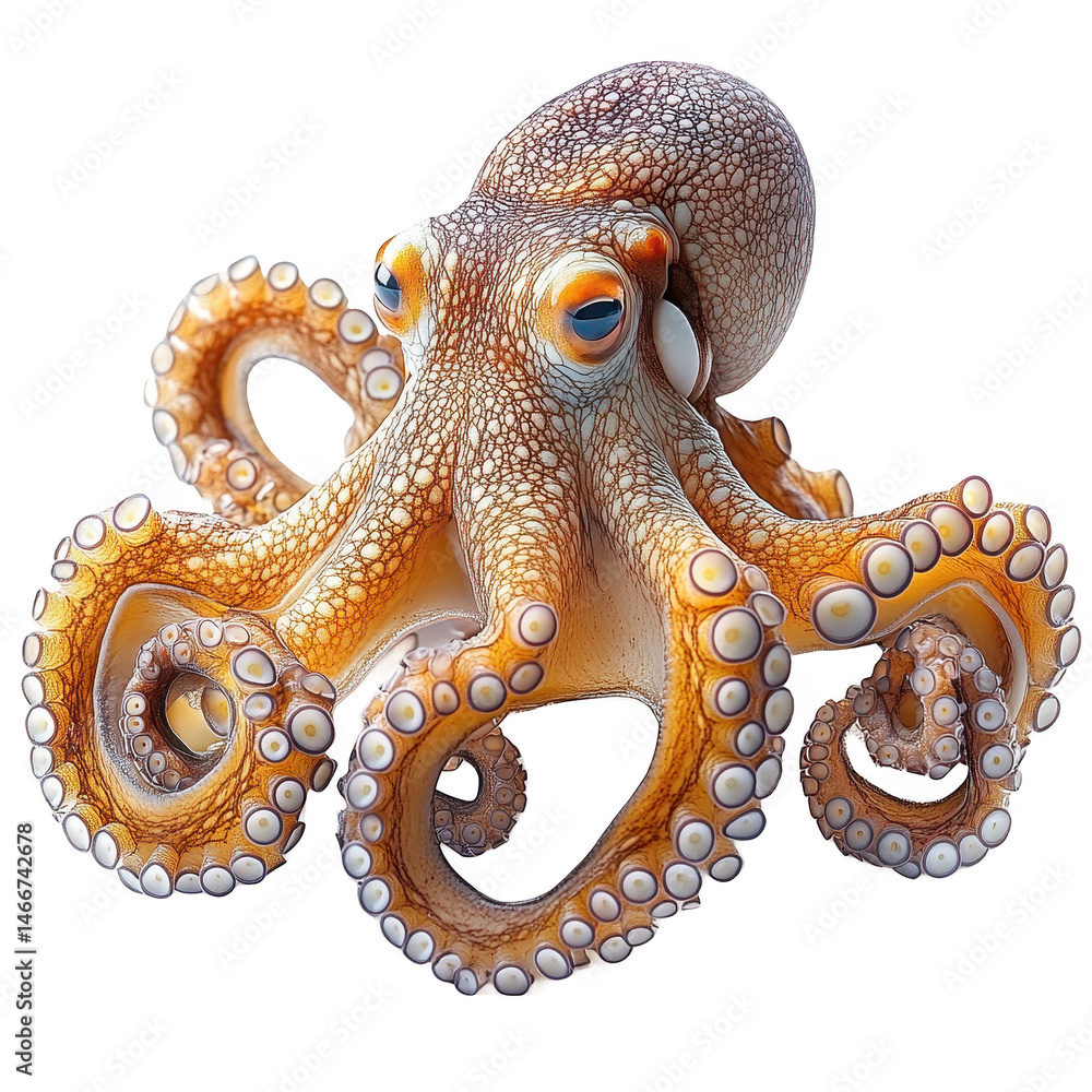 Obraz premium Octopus stock photo cephalopod marine animal wildlife sea creature ocean on transparent background