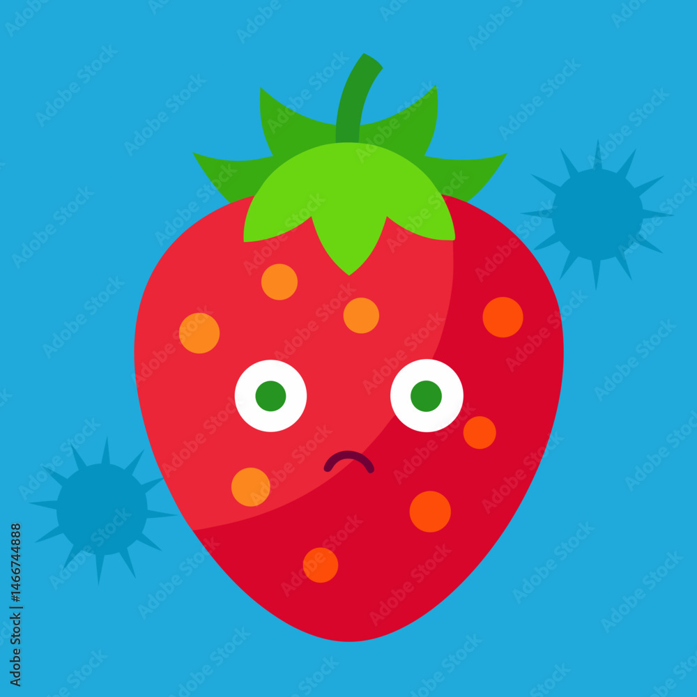 Obraz premium strawberry on a blue background