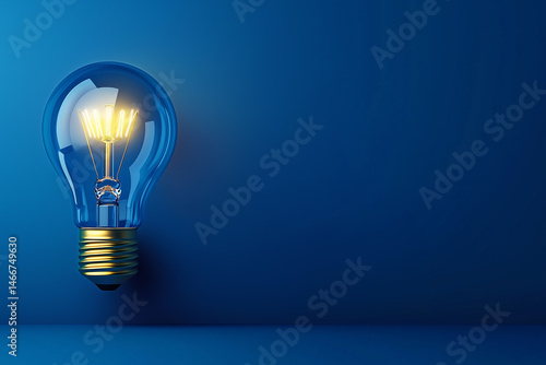 Bright Light Bulb Symbolizing Innovative Ideas for Business Growth and Success