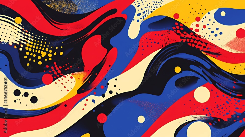 Abstract Colorful Swirls And Dots Design Abstract Colorful Swirls And Dots Design