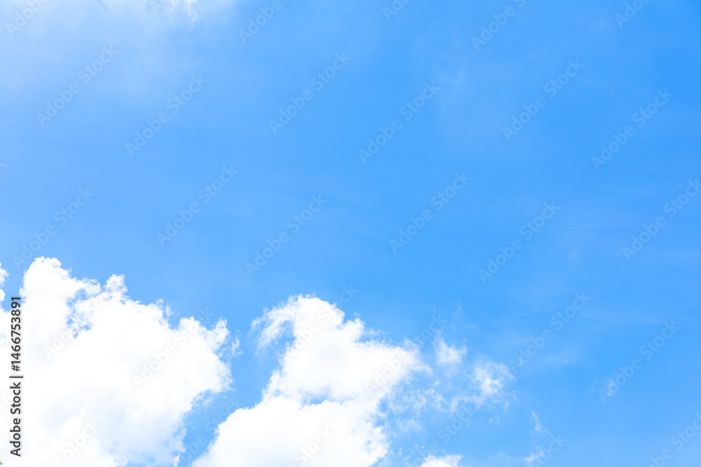 Bright blue sky with fluffy white clouds. Bright blue sky with fluffy white clouds.
