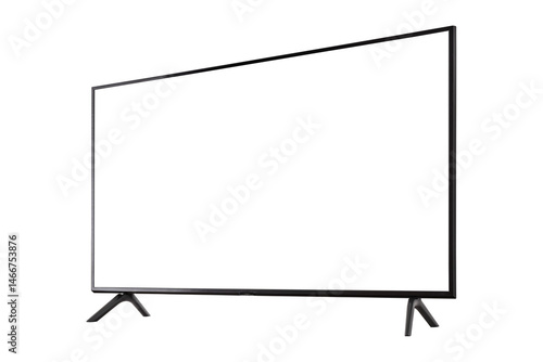 Smart TV with blank screen isolated.