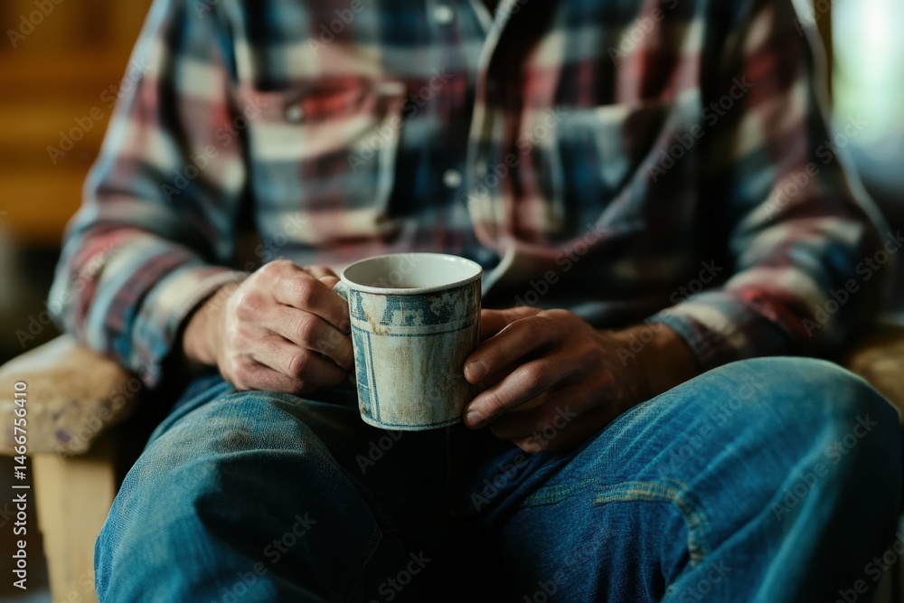 premium quality image of medium shot man holding cup premium quality image of medium shot man holding cup