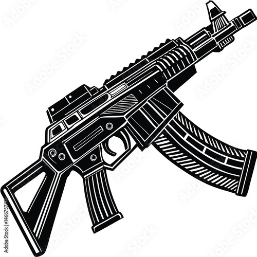 assault rifle vector illustration