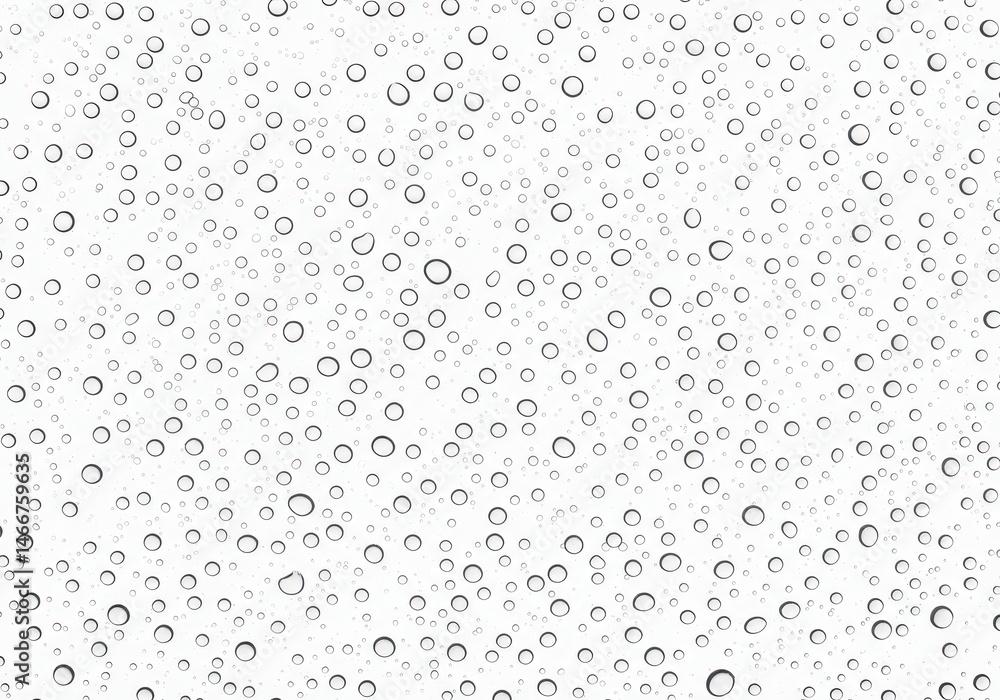Close-up of numerous water droplets clinging to a clear surface, creating a textured, transparent pattern Close-up of numerous water droplets clinging to a clear surface, creating a textured, transparent pattern