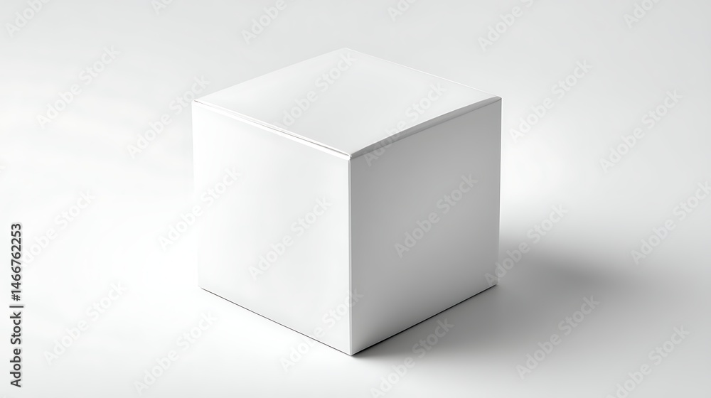 A white box is sitting on a white background A white box is sitting on a white background