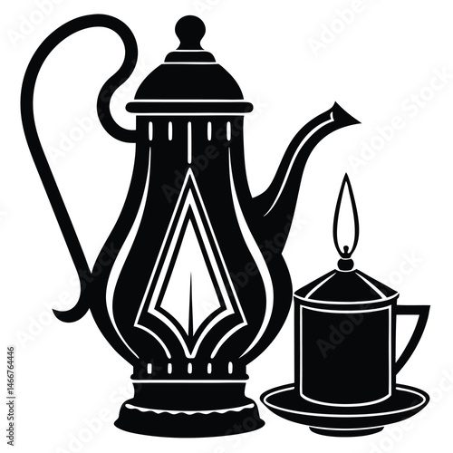 teapot on a white background
