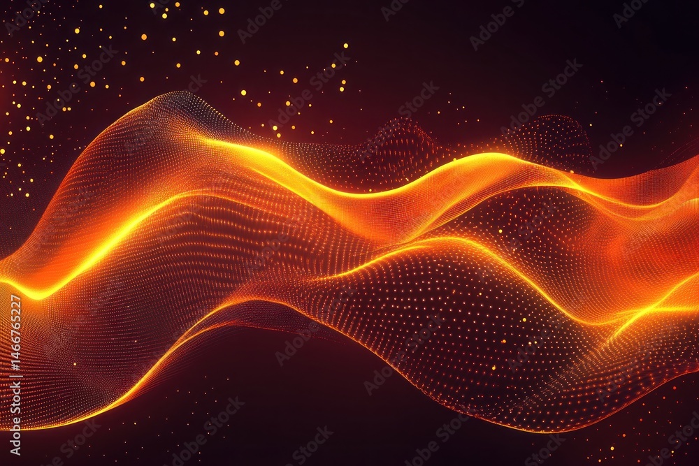 Obraz premium Abstract glowing wave pattern