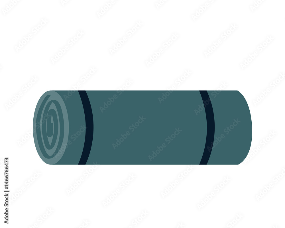 custom made wallpaper toronto digitalYoga or camping mat icon. Folded Rubber rug for fitness training. Trekking of hiking carpet tool for tourism. Flat isolated vector illustration on white background.