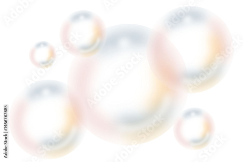 vector illustrator 3d realistic set bubble color pastel transparent background for graphic resources design