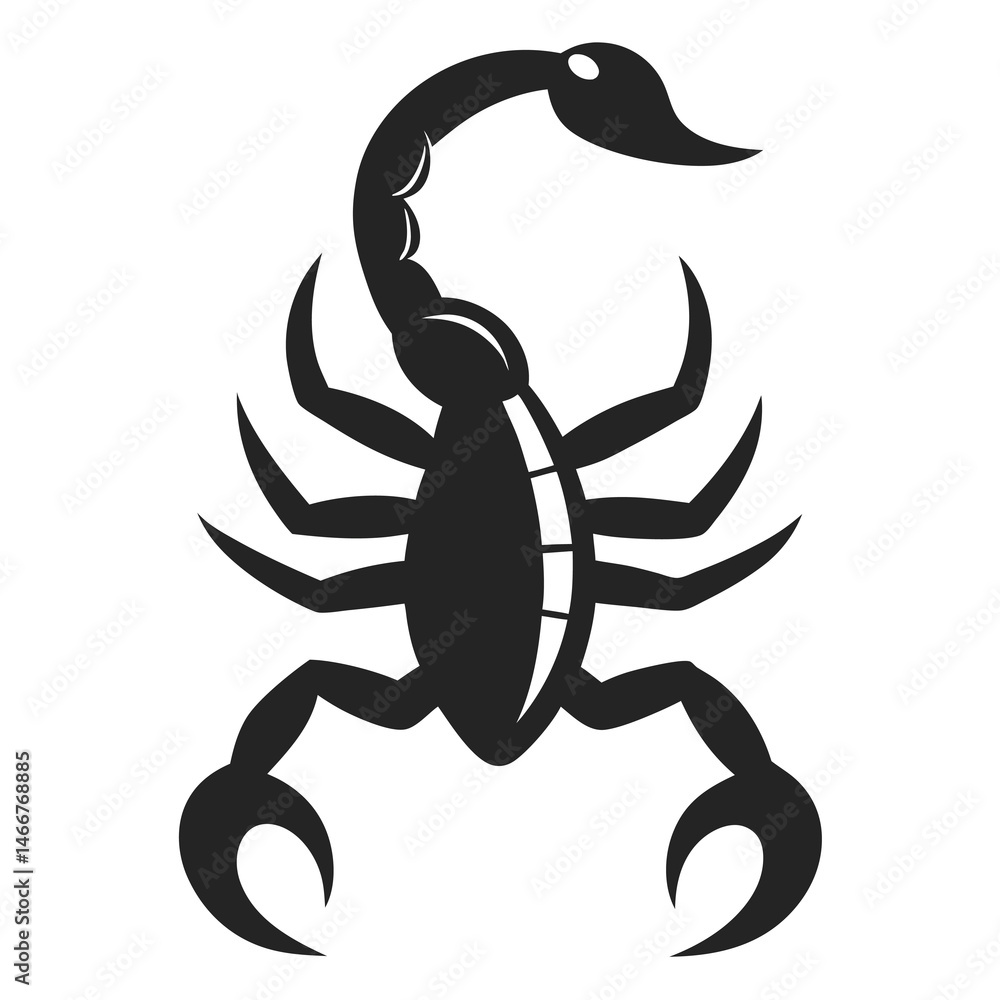 Obraz premium vector scorpion silhouette
