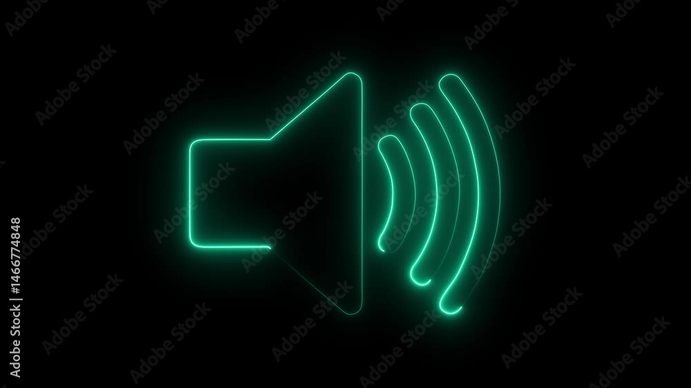 Microphone and Speaker Icons on black background. Microphone and Speaker Icons on black background.