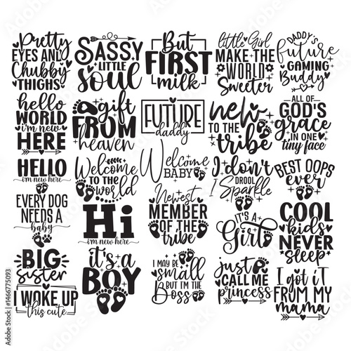 26 Baby girl Quotes SVG Bundle