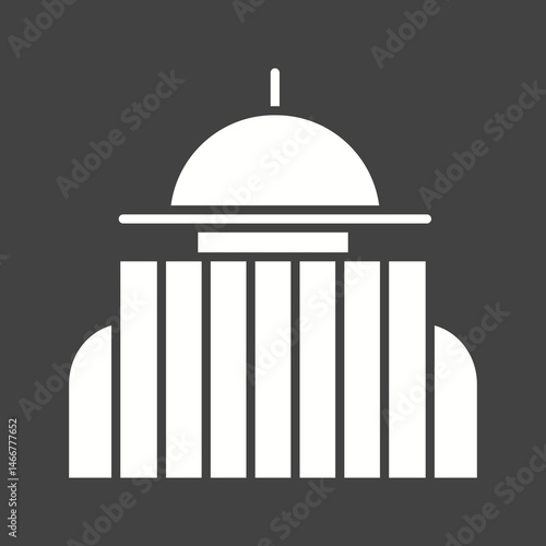 Government Building icon vector image. Suitable for mobile apps, web apps and print media.