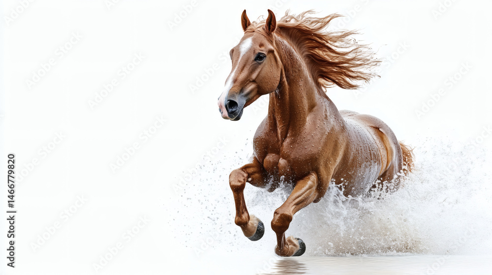 Obraz premium action, arabian, equestrian, equine, fast, free, freedom, horse, mammal, mane, mare, meadow, outside, pet, purebred, running, speed, strong, clear, drawing, gallop, head, motion, pasture, thoroughbred