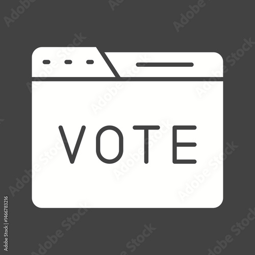 Online Voting icon vector image. Suitable for mobile apps, web apps and print media.