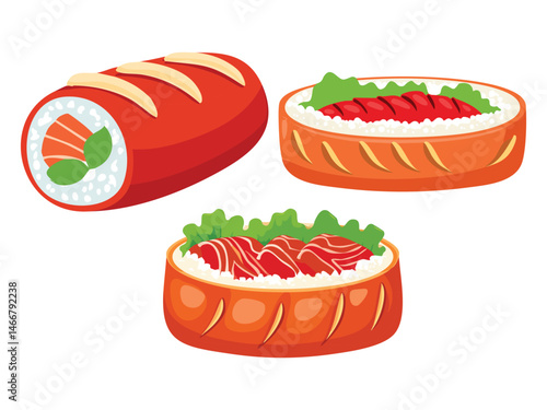 food vector illustration a Lobster Roll