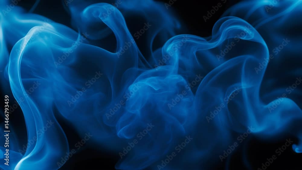 blue smoke on a black background