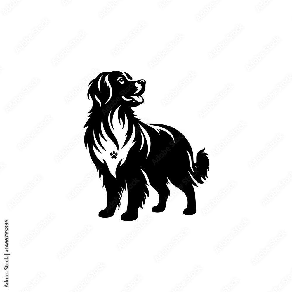 Fototapeta premium vector silhouette of a dog