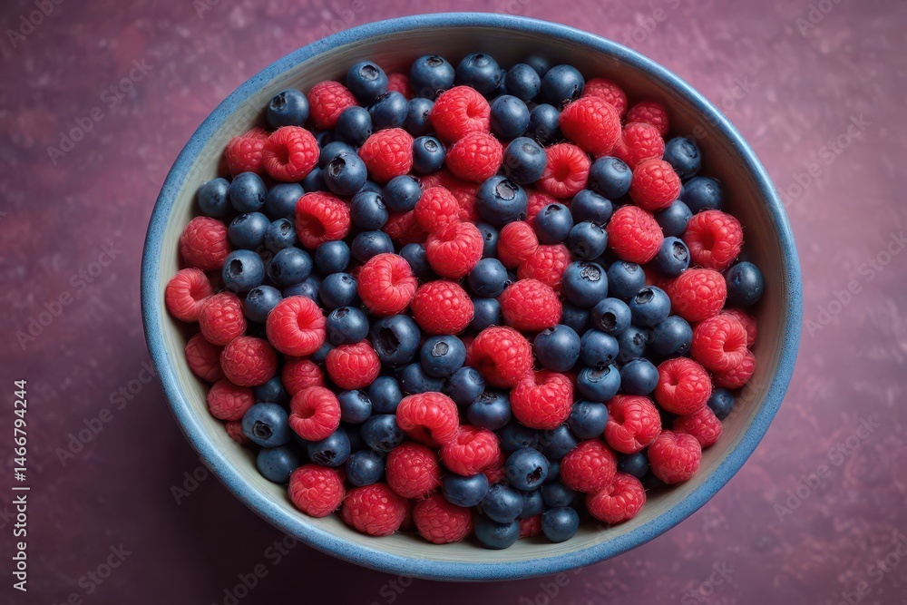 A vibrant bowl brimming with blueberries and raspberries , diet, raspberries, blue fruit A vibrant bowl brimming with blueberries and raspberries , diet, raspberries, blue fruit