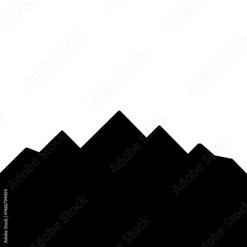 Silhouette of mountain peak