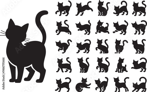 Cat Silhouette Vector | Black Cat Clipart Set"

"Cute Cat Outline | Pet Animal Silhouette SVG"

"Sitting Cat Silhouette | Minimal Cat Design"

"Cat Vector Bundle | Domestic Pet Clipart"

"Stylized Cat