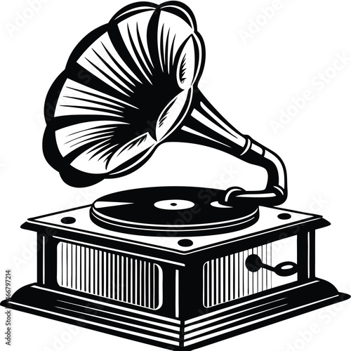 old vinyl gramophone
