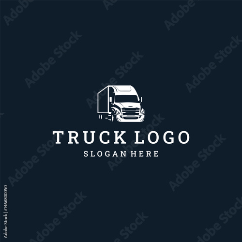Truck logo style icon design template vector illustration