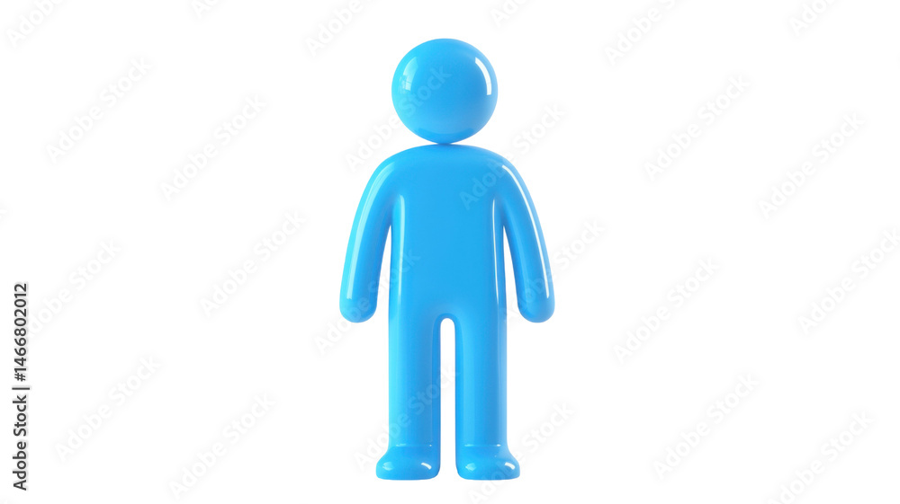 3D Blue Male Gender Symbol Isolated on White Background 3D Blue Male Gender Symbol Isolated on White Background