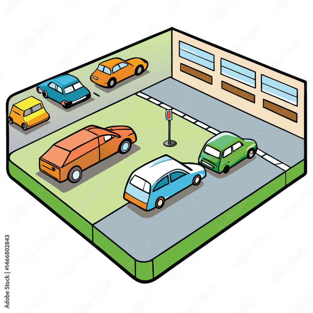 Naklejka premium isometric set of cars