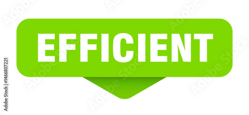 efficient sticker. efficient sign on transparent background