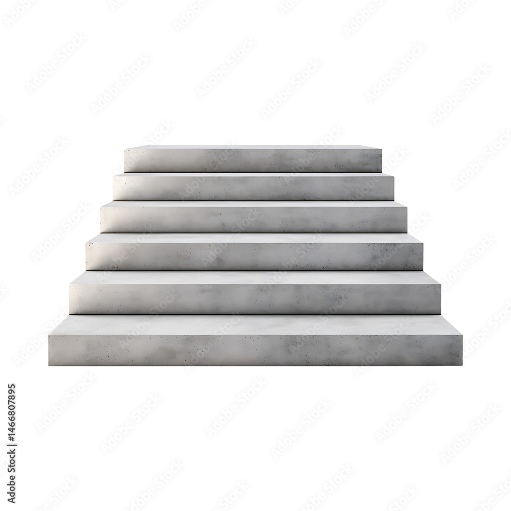 Concrete steps isolated on transparent background Concrete steps isolated on transparent background