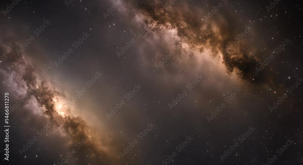 Cosmic Brown Nebula with Gold Highlights Cosmic Brown Nebula with Gold Highlights