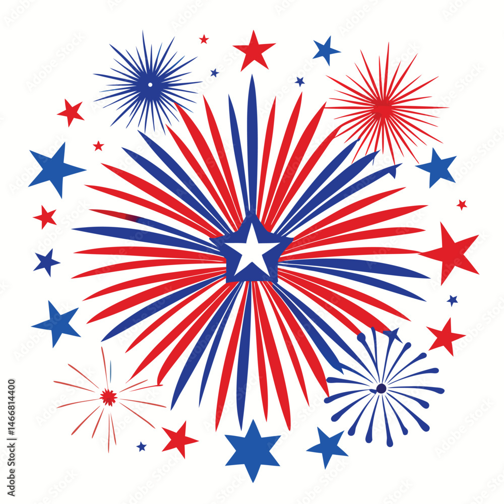 Fototapeta premium 4th of July fireworks