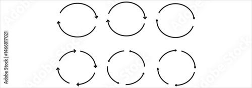 circle arrow icon set. Blue circular arrow icon, refresh, reload arrow icon symbol sign. Blue Reload vector icon set. repeat vector. restart or reset sign. Repeat cycle symbol. Blue rotation arrow.