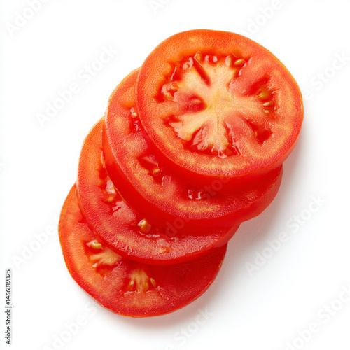 Wallpaper Mural Juicy red tomato slices perfect for salads sandwiches or as a vibrant garnish Close up view bright Torontodigital.ca
